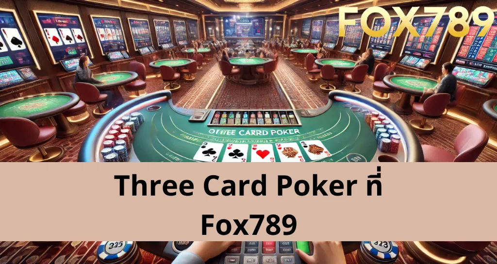 วิธีเข้าร่วมเกม Three Card Poker ที่ Fox789